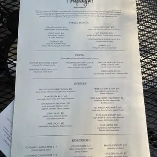 Food menu 8/2024