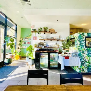 the inside of a restaurant