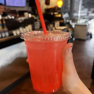 Strawberry coconut lotus lemonade