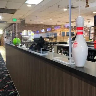 Plastic screens protect staff and patrons alike