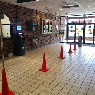 Separate entrance and exit lanes!