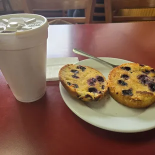 Grilled Blueberry Muffin (no butter needed)