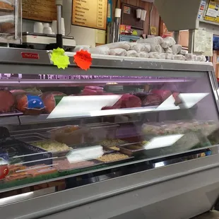 Pre-made salads are a quick option to get in and out of this place at lunch time.  Sometimes there are pre-made hoagies too.