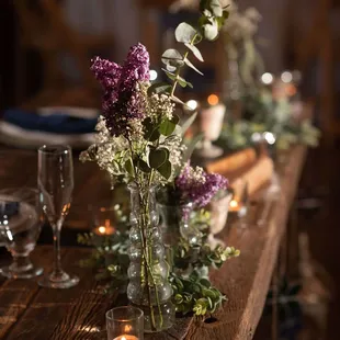 Flowers bought from Trader Joe's for table top decor