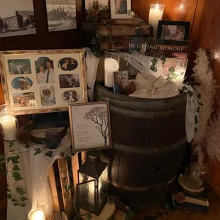 The beautiful memorial they set up for us.