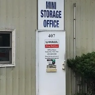 Our front office door