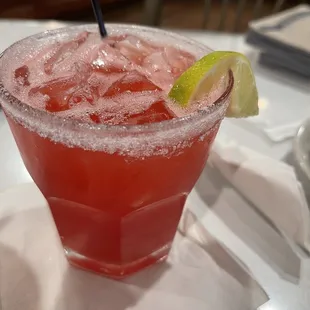 Strawberry daiquiri on the rocks