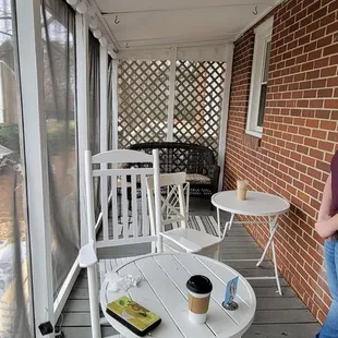 Screened in side porch