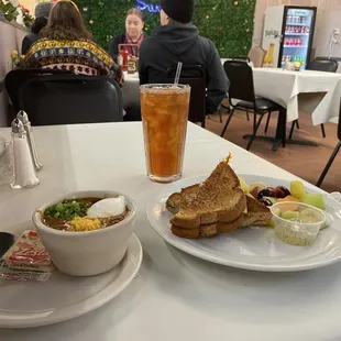 a plate of food on a table