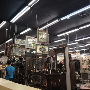 Inside the antique store!