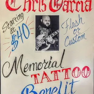 Tattoo memorial benefit
