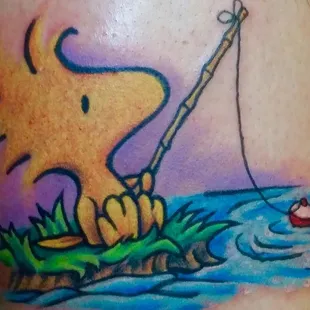 Woodstock tattoo for Grandpa by Larissa at Forever Art Tattoo