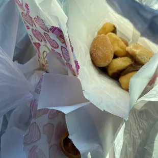 Cinnamon sugar and chocolate donut holes