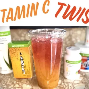 Vitamin C 
Collagen 
Tea (burns calories )
Aloe 
H30 (hydration &amp; electrolytes)