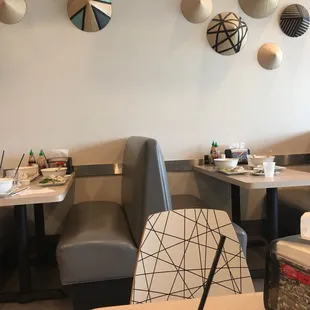 Every single table is dirty I had to clear one myself in order to sit down