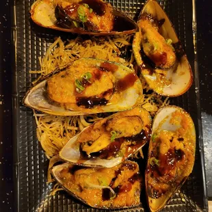 Baked mussels