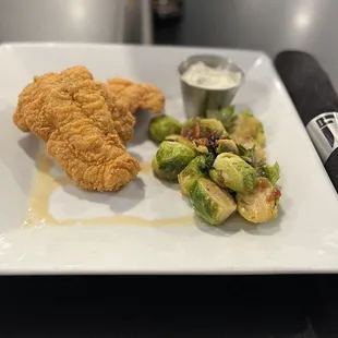Catfish with Brussel sprouts