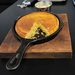 Complimentary homemade cornbread with fresh butter