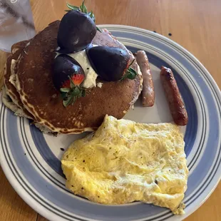 Chocolate covered strawberry pancake Mother&apos;s Day special