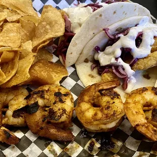 Grouper Street Tacos with Grilled Shrimp special