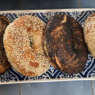 The assorted bagels. Best weve had in Sacramento