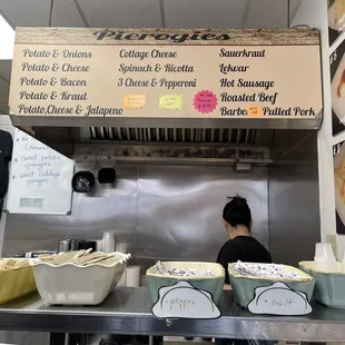 a woman preparing food