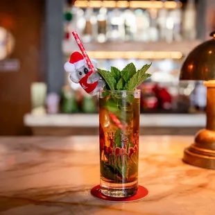 Koala LaLaLa; blanco tequila, dry vermouth, apple liqueur, tamarind, lemon, eucalyptus bitters, mint and seltzer