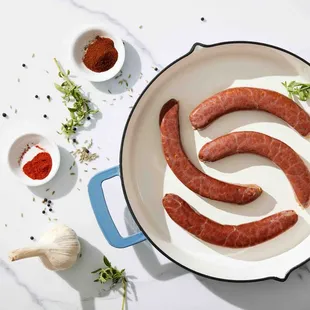 Mexican Style CHORIZO: Flavored with paprika, chipotle, oregano, cumin, garlic, fennel, and black pepper, a full-bodied fiesta of flavors.