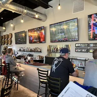 people sitting at the bar