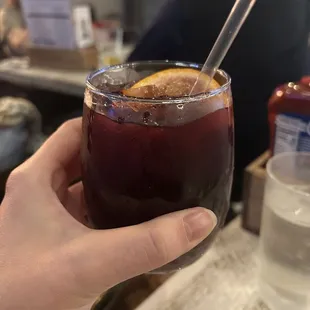 Spiced cranberry red sangria - YUM.