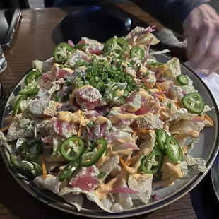 Food! Seared tuna with aioli sauce....