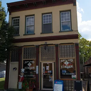 the front of the restaurant