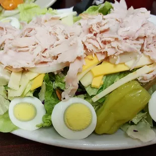 Chef salad (I asked for all turkey on mine b/c ham tends to be too salty for me)