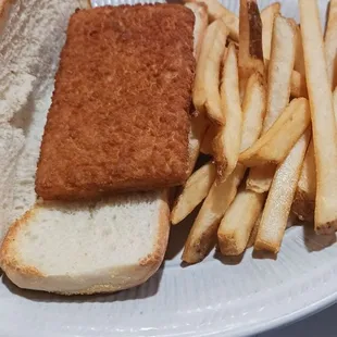 Fish sandwich and fries.