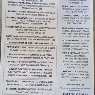 Here&apos;s a look at the menu.