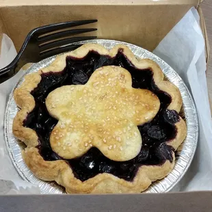 Individual Blueberry Lime pie