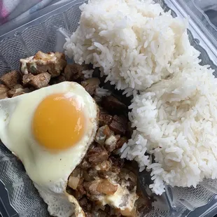 Sisig rice plate