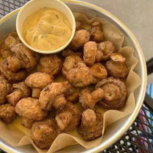 Fried Mushrooms with Donkey Sauce