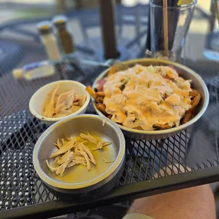Ruben Fries and pulled chicken for my dog.