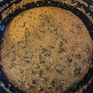 Egusi Soup and Pounded Yam Fork In Nigeria Detroit Food Truck Love