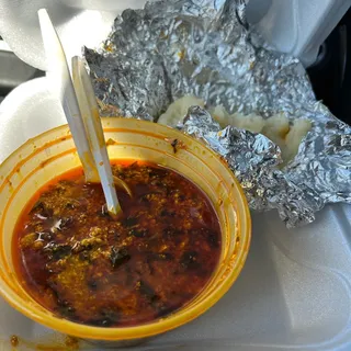 Egusi Soup and Pounded Yam