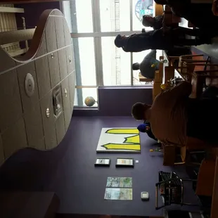 people sitting at tables