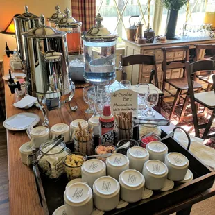 a table full of food