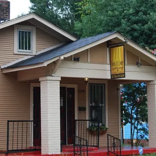 the front of the restaurant