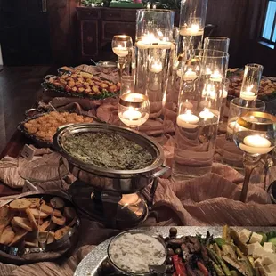 a table of food