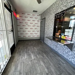 Inside the shop, standing room only