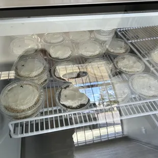 Dessert display case. Made fresh in house