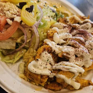 a plate of food on a table