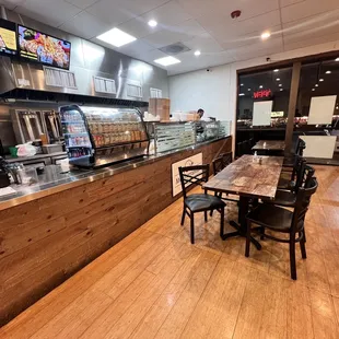 the dining area of the restaurant