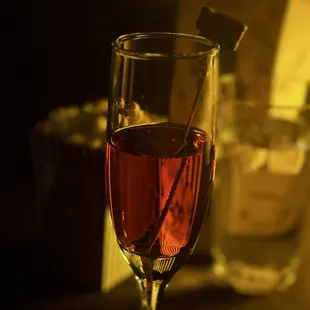 Champagne served as you get seated while waiting for the show to start.